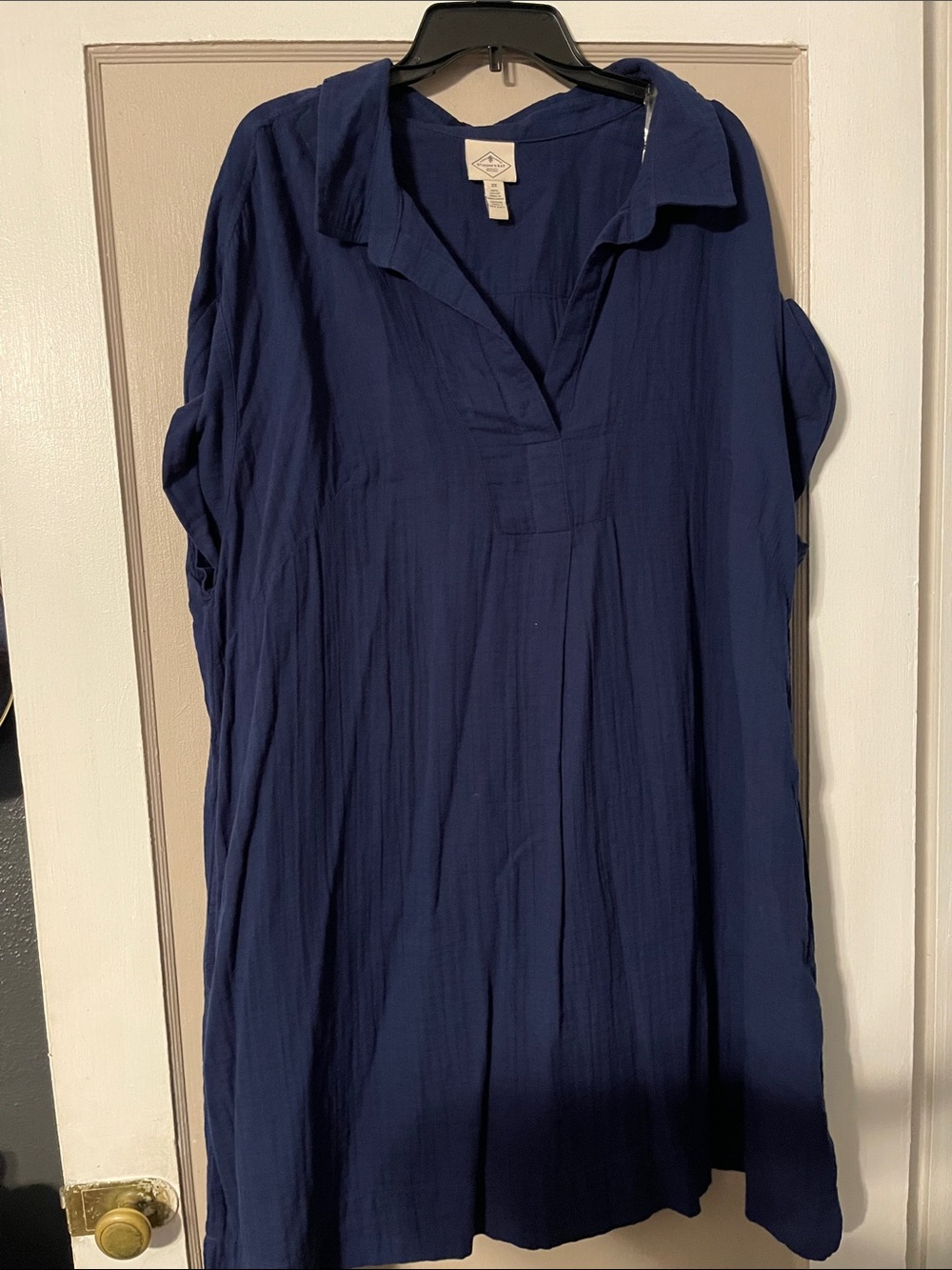 St. John's Bay Navy V-Neck Tunic Dress